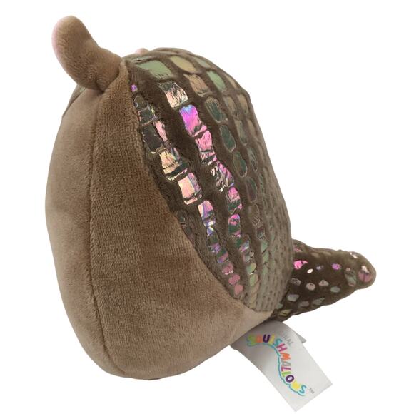 Squishmallows Thompson Armadillo 5" Plush Brown Gray Metallic Kellytoy 2022 - Picture 2 of 9